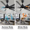 84 In. Indoor Modern Industrial Aluminum Blade Ceiling Fan With LED Light and Remote Control