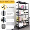 Storage Shelves 5 Tier Heavy Duty Metal Shelving Unit Adjustable Shelving Units and Storage Rack Kitchen Garage Shelf H72 * W47.2 * D23.6