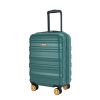 Carry On Luggage Airline Approved18.5" Carry On Suitcase With TSA Approved Carry On Luggage With Wheels Carry on Bag Hard Shell Suitcases, DARK GREEN