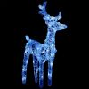 Reindeers & Sleigh Christmas Decoration 160 LEDs 51.2" Acrylic