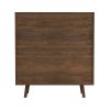 Bohemian Bar Cabinet, Natural Rattan Doors, Removable Wine Rack in Walnut