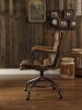 Harith Office Chair in Vintage Whiskey Top Grain Leather YJ