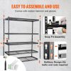 VEVOR Storage Shelving Unit, 5-Tier Adjustable, 2000 lbs Capacity, Heavy Duty Garage Shelves Metal Organizer Wire Rack, Black, 60" L x 24" W x 78" H f