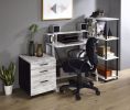 Nypho Writing Desk; Antique White & Black Finish YJ