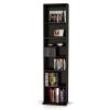 54" x 13" Summit Adjustable Wood Media Storage Rack Bookshelf (114 DVDs; 261 CDs); Espresso