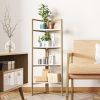 4-Tier Corner Multipurpose Display Rack; Freestanding Bathroom Corner Shelf; Multipurpose Corner Shelving Unit for Small Spaces; Gold