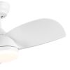 28 In Intergrated LED Ceiling Fan Lighting with White ABS Blade