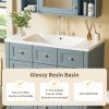 36" Bathroom Vanity Cabinet with Sink Combo Set, Undermount Resin Sink, Free Standing Vanity Set with 2 Drawers& Soft Closing Doors, Solid Wood Frame