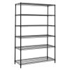 6-Tier Heavy Duty Wire Shelving Unit Black Capacity 3600 lbs