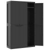 Outdoor Storage Cabinet Black 38.2"x14.6"x65" PP