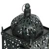 Noble House Parkman Iron Large Handcrafted Decorative Lantern, Black Patina