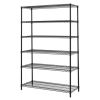 6-Tier Heavy Duty Wire Shelving Unit Black Capacity 3600 lbs