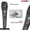 5 Core Microphone XLR Dynamic Mic Karaoke Singing Handheld Microfono Wired Professional Unidirectional 1/4 Plug In Cord Connection for Vocal DJ Music