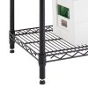 6-Tier Heavy Duty Wire Shelving Unit Black Capacity 3600 lbs