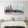 3 Panels Framed Winter Forest Canvas Wall Art Decor,3 Pieces Mordern Canvas Decoration Painting for Office,Dining room,Living room, Bedroom Decor-Read