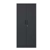 72"H Metal Garage Storage Cabinet, Black Tool Steel Locking Cabinet with Doors and 4 Shelves, Tall Cabinets for Garage Storage Systems Lockable File C