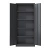 72"H Metal Garage Storage Cabinet, Black Tool Steel Locking Cabinet with Doors and 4 Shelves, Tall Cabinets for Garage Storage Systems Lockable File C