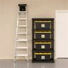 5 Tier 18"x 36"x70.2" Ventilated Plastic Wall Shelf Unit;  750lb Capacity;  Black