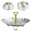 Steel Folding Steamer Basket Steel Fish Steamed Steamer Vegetable Steamer Telescopic V0B3