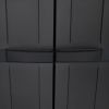 Outdoor Storage Cabinet Black 38.2"x14.6"x65" PP