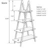 Solid bamboo wood oxford 'A'frame ladder display bookshelf