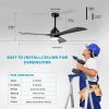 52" Ceiling Fan with Lights Remote Control,Quiet DC Motor 3 Blade Ceiling Fans 6 Speed Levels,Reversible Ceiling Fan, for Patio Living Room, Bedroom,