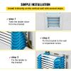 VEVOR Attic Steps Pull Down 12 Steps Attic Stairs, Alloy Attic Access Ladder, Blue Pulldown Attic Stairs, Wall-mounted Folding Stairs for Attic, Retra