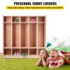 VEVOR Preschool Cubby Lockers 5-Section Plywood Birch Coat Locker 15MM Thickness Kids Locker for Home 48.4 Inch High Durable Classroom Lockers for Tod