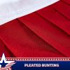 2 Pack USA Pleated Fan Flag 3x6 Feet American USA Bunting Decoration Flags PRINTED Patriotic Stars & Stripes with Canvas Header and Brass Grommets