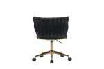 Office Desk Chair, Upholstered Home Office Desk Chairs with Adjustable Swivel Wheels, Ergonomic Office Chair for Living Room, Bedroom, Office, Vanity