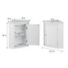 Glancy One Shutter Door Wooden Removable Corner Wall Cabinet, White