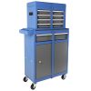 Tool Chest, 5-Drawer Rolling Tool Storage Cabinet with Detachable Top Tool Box, Liner, Universal Lockable Wheels, Adjustable Shelf, Locking Mechanism,