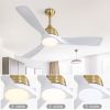 54 Inch Modern ABS Ceiling Fan 6 Speed Remote Control Dimmable Reversible DC Motor With Light and Smart APP Control