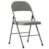 6pcs Elegant Foldable Iron & PVC Chairs for Convention & Exhibition Gray