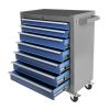 Rolling Tool Chest with 7-Drawer Tool Box with Wheels Multifunctional Tool Cart Mechanic Tool Storage Cabinet for Garage, Warehouse, Workshop, Repair