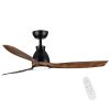 52 inch indoor black ceiling fan with LED light