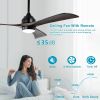 52" Ceiling Fan with Lights Remote Control,Quiet DC Motor 3 Blade Ceiling Fans 6 Speed Levels,Reversible Ceiling Fan, for Patio Living Room, Bedroom,