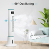 Simple Deluxe Mist Tower Fan, 12 Speeds & 3 Modes Settings Standing Fan , 15 Hour Timing Closure Cooling Fan, Low Noise, 43 Inches, White