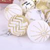 24Pcs White Gold Mixed Christmas Tree Decoration Christmas Balls Party Window Home Furn Christmas Hanging Ball Ornament Decor