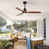 52 Inch Ceiling Fan Light With 6 Speed Remote Reversible Energy-saving DC Motor