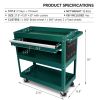 3 Tier Rolling Tool Cart, Heavy Duty Utility Cart Tool Organizer with Storage Drawer, Industrial Commercial Service Tool Cart for Mechanics, Garage, W