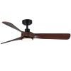 52 in. Integrated LED Indoor Brown Wood Ceiling Fan with Light Kit and Remote Control