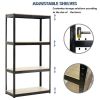 Storage Rack Shelving Unit Storage Shelf Steel Garage Utility Rack 4-Shelf Adjustable Shelves Heavy Duty Display Stand for Books; Kitchenware; Tools B