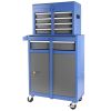 Tool Chest, 5-Drawer Rolling Tool Storage Cabinet with Detachable Top Tool Box, Liner, Universal Lockable Wheels, Adjustable Shelf, Locking Mechanism,