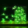 1 Set Of St Patrick's Day String Lights, Four-Leaf Clover Light String Shamrock Irish Fairy LED Light 10 Feet 40 Green Color LEDs Battery Operated Wit