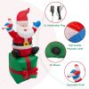 Foot Christmas Inflatable Santa Claus Outdoor Decorations with Build-in LED Lights, Waterproof Xmas Family Inflatable Decor for Yard Lawn Garden Home