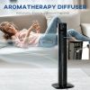 37.75" Tower Fan for Bedroom Cooling with Aroma Diffuser, 70¬∞ Oscillating, 12 Hour Timer, LED Sensor Panel, and Remote Control, Black