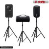 5 Core Speaker Stand Tripod Floor Adjustable Up to 48 Inch DJ Studio Monitor Stands Pole Mount- SS HD 1PK 4FT