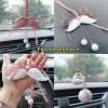 Womens Pink Resin Wing Car Interior Rearview Mirror Hanging Ornament Decorations