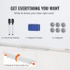 VEVOR Magnetic Whiteboard, 24 x 18 Inches, Dry Erase Board for Wall with Aluminum Frame, White Board Includes 1 Magnetic Erase & 2 Dry Erase Marker &